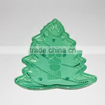 Christmas Tree Shaped plastic PS Serving Tray