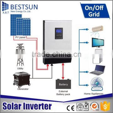 BESTSUN1000W~6000W MPPT Off Grid Hybrid SolarInverter with Built-In Charge Controller