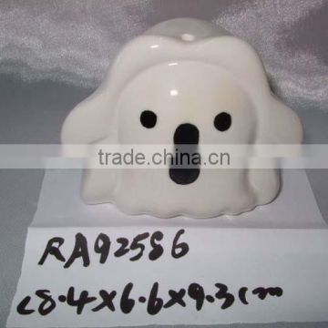wholesale ceramic halloween decoration with skull design for supply