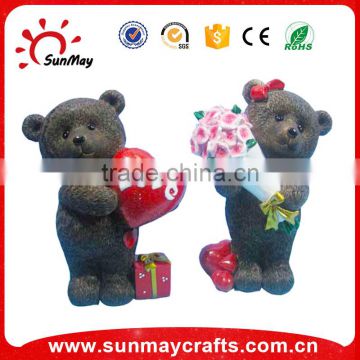 Polyresin bear figuines for wedding gifts