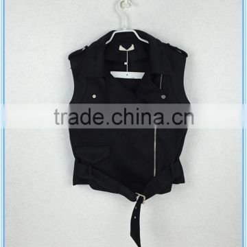 Custom Design Premium Quality Trendy Women Black Short Vest
