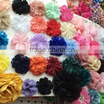 wholesale chiffon lace flower hair flowers for wedding decoration ,decorative flowers for dress