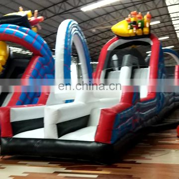 Kids Mobile air space theme assault inflatable obstacle course for sale
