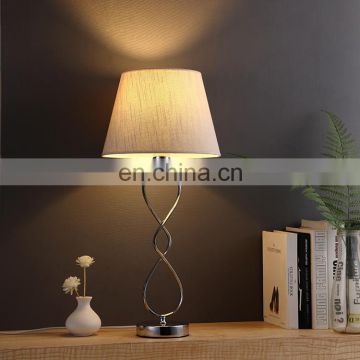 European simple design iron base modern cheap bedside lamps for living room