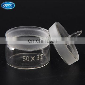 Customized Low Form Weighing Bottle with glass Stopper