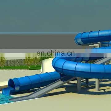 Aqua Water Park Fiberglass Slide Swimming Pool Water Slides For Kids/Adults Amusement Park
