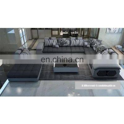 Top quality fabric leather optional furniture living room sofa