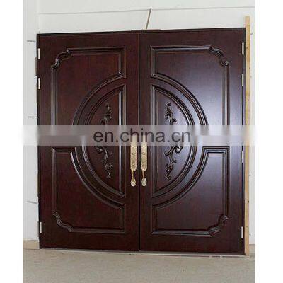 Main door designs double door 2 hours fire rated wood door