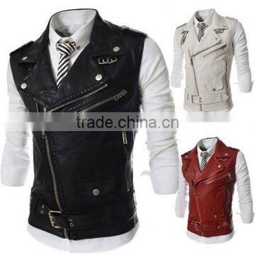 Sheep leather vest in bulk