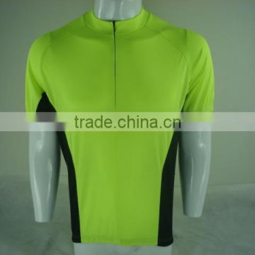 Fluorescent color custom cycling jersey plain reflected light cycling jersey with bib cycling jersey