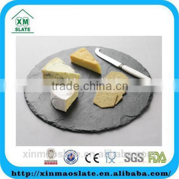 *[factory direct] Dia30cm Natural Edge Round shape Slate Plate Item CP-3030CD2A