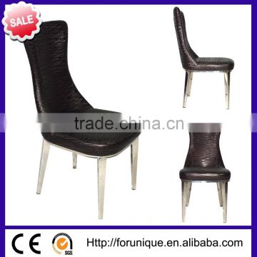 modern hotel furniture metal chair stainless steel leg