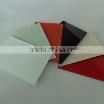 Float Glass Decorative Double Coated Back Painted Glass / Lacquered Glass, color decoration glass in various colors