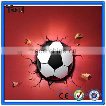 New Arrival 3D wall lamp, DIY football wall paper led night light