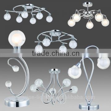 Globe bulb spider table lamp for living room and hotel