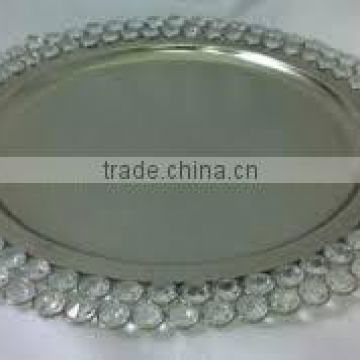 Best seller crystal wedding charger plate