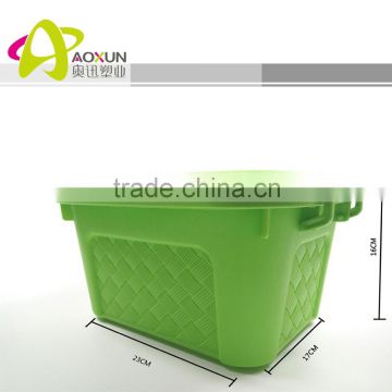 PP plastic rectangular green storage box