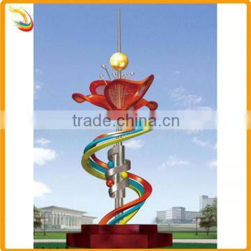 Colorful Stainless Steel Flower Sculpture