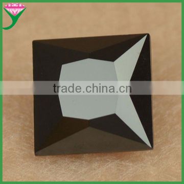 Hot sale black spinel jewelry loose synthetic nano square princess cut black spinel