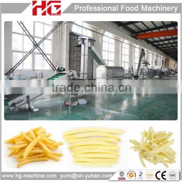 China easy operation gas Frozen fries production line