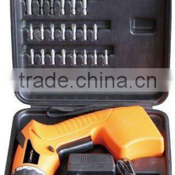 7.2V-18V cordless drill packing in BMC with 28pcs bits