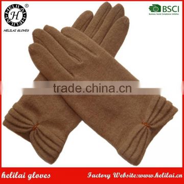 Winter Fashion Ladies wool gloves with bow