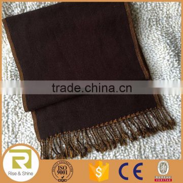 Wholesale 80% Acrylic 20% wool plain fringed super soft shawl scarf