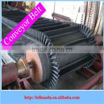 wave-shape corrugated rubber belt conveyor