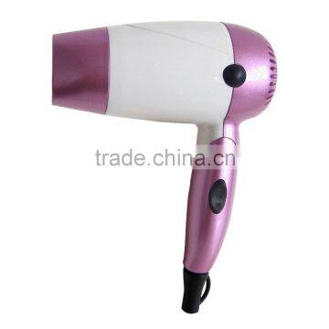 Dual voltage 120/230V travel foldable hair dryer