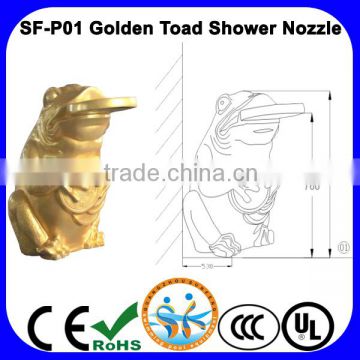 Water park cartoon impact bath golden toad shower nozzle