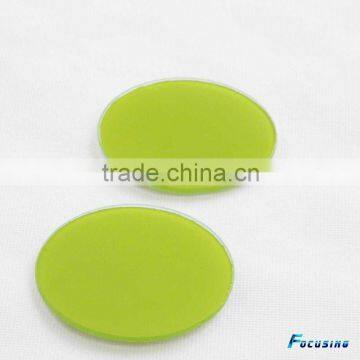 pure color set of 2 round tempered glass coaster set