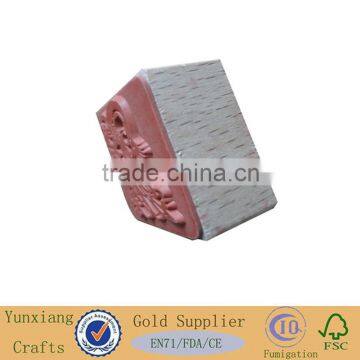 Square Wooden Stamp with Animal Design