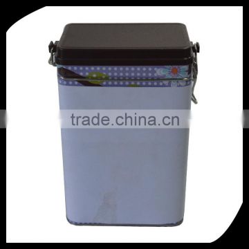 Rectangle metal tea tin box/coffee packaging tin can