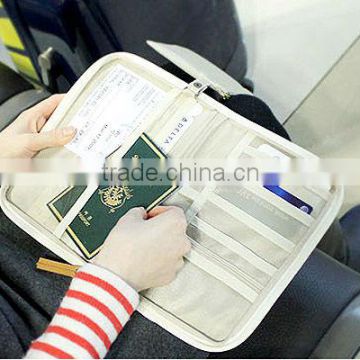 2013 OEM Manufacture Portable Travel Document Holder with Zipper