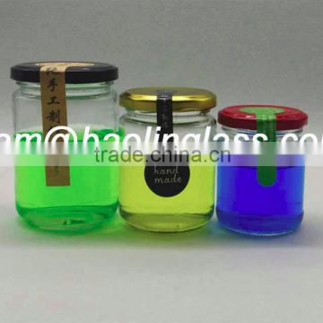 Clear Thick Glass Straight Sided Jar