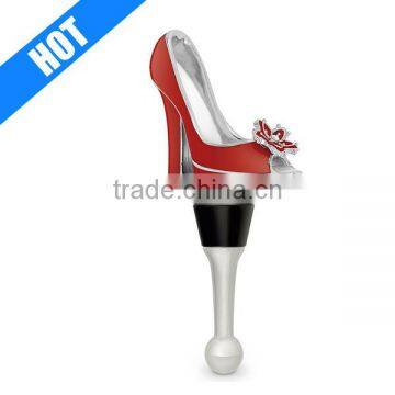 hand painted high heel shoe wine bottle stopper for sale