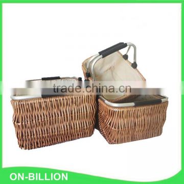 High quality rustic wicker knitting shopping willow market basket