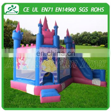 Funny park inflatable bouncy castle with slide for sale