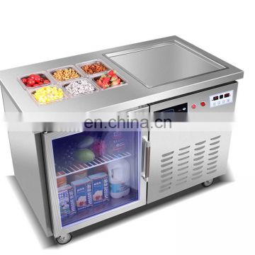 Thailand Fried Ice Cream Machine/Rolled Ice Cream Machine With Panasonic Compressor