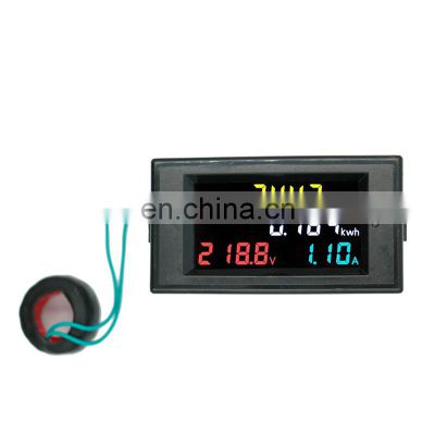 Color Screen Digital AC Voltmeter Ammeter 80~ 300V 100A Power Energy Meter Current voltage Monitor + CT Coil Multimeter