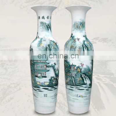 Large chinese handmade floor ceramic vase as home decorations, ceramic vases