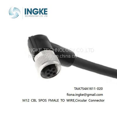 TAA754A1611-020,M12 CBL 5POS FMALE TO WIRE,Circular Connector,INGKE