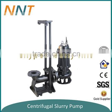 Centrifugal submersible slurry pump with cutters