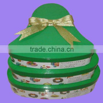 Bell-shaped Christmas paper gift box