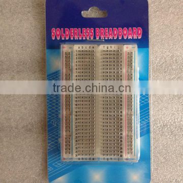 400 Tie Points Clear Solderless Breadboard for Prototype Design Aid