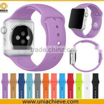 HOT!! 2015 Beat selling !! silicone band for apple watch, Watch Strap Band for Apple Watch Band 38mm 42mm