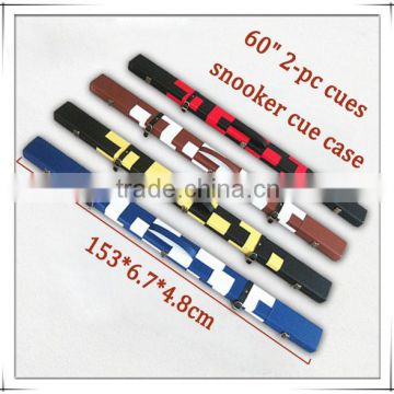 60" 1pc 2 cues leather snooker cue case