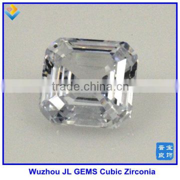 Hot Sale Cushion Cut White Color Square Asscher Cut Shape CZ Gems With Made In China