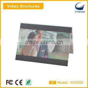 5 inch video brochure new arrival for advertise player for advertise player,lcd video player for education gift for parents