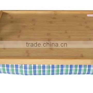 Wooden tray with fabric
